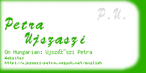 petra ujszaszi business card